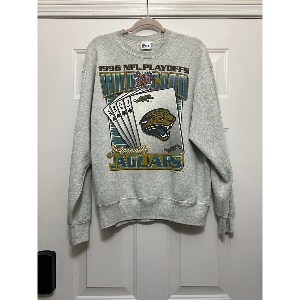Jacksonville Jaguars Original Vintage 1996 Wild Card Sweatshirt Large